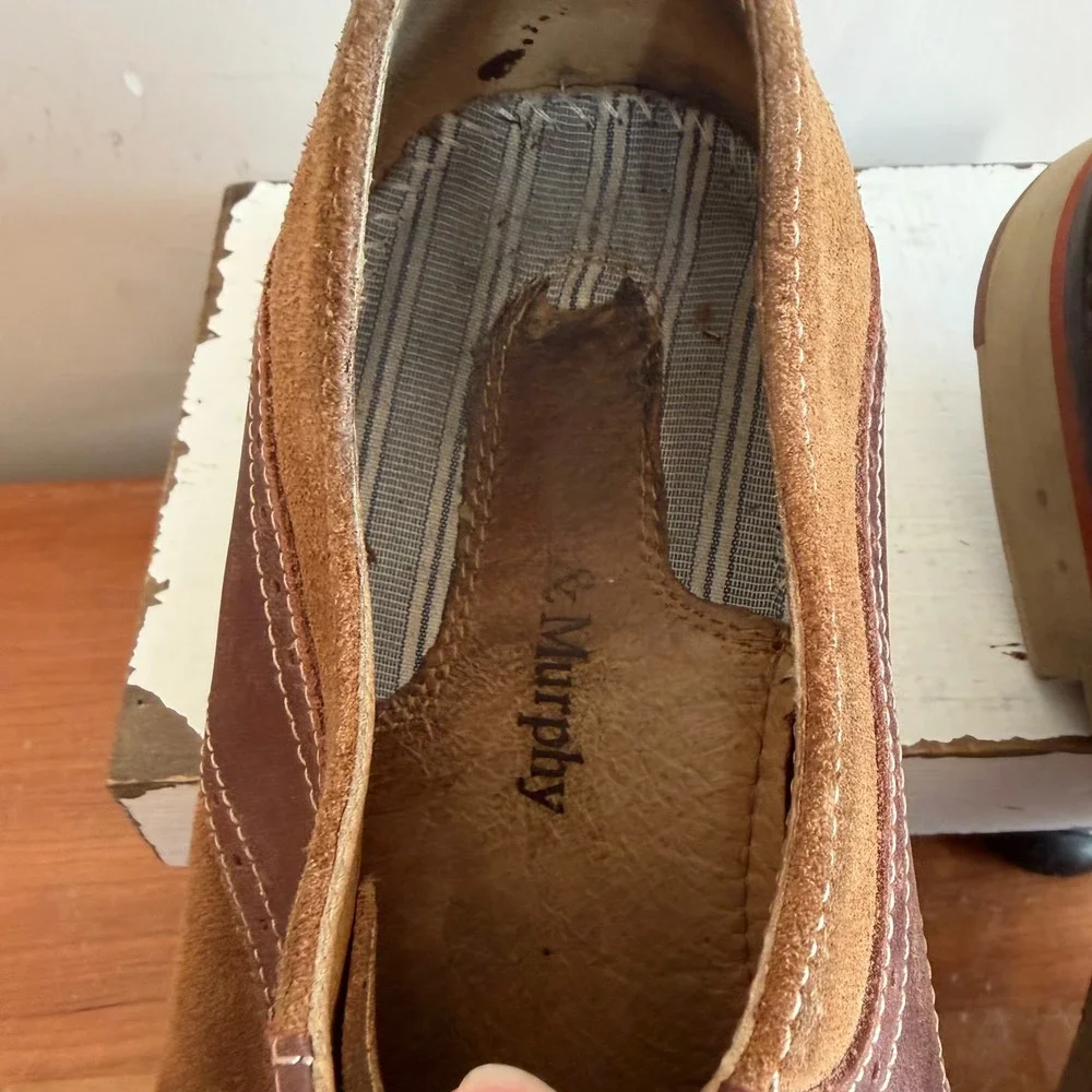 Johnston & Murphy Mens Brown Suede Leather Oxford Shoes 59-15020 Size 9M
